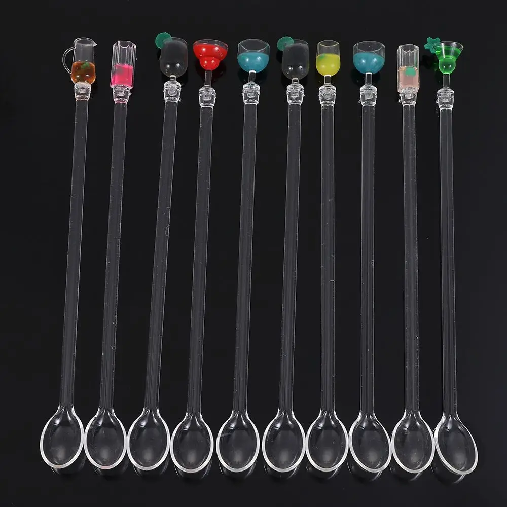Colorful Acrylic Colorful Restaurant Stirring Sticks 10Pcs/Set Drink Stirrers Mixing Sticks Cocktail cocktail accessories