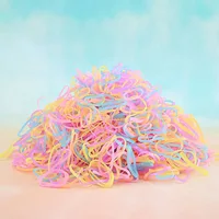 1000Pcs Colorful Disposable Hair Bands Girls Elastic Rubber Band Kids Ponytail Holder Headband Children Hair Accessories 4