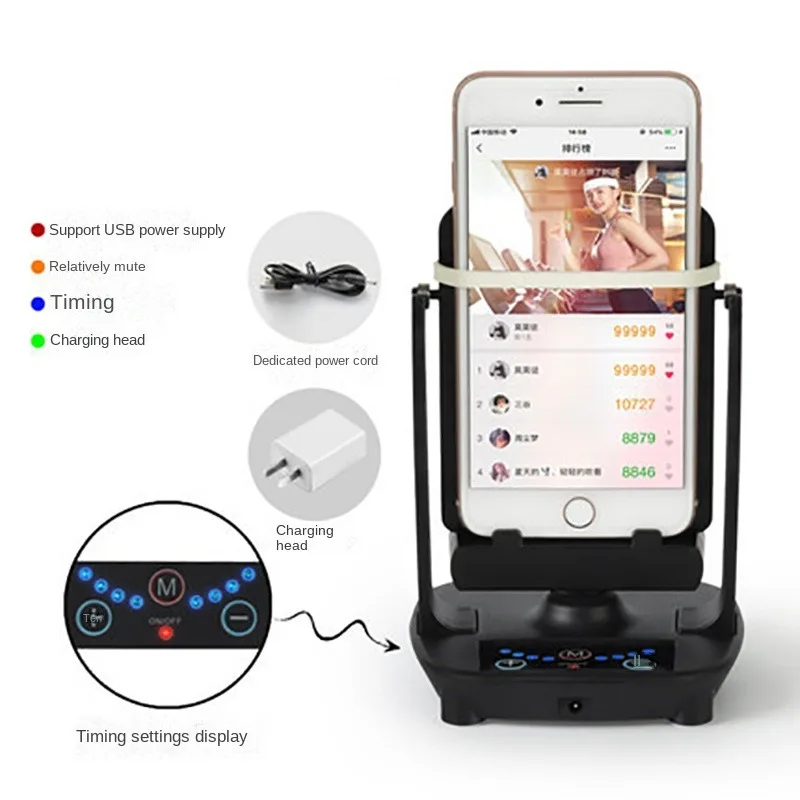 NEWZEROL Pedometer Mobile Phone Compatible with WeWard/Pokemon Go/Pokemon Go Plus, [Hatching Eggs or Sweets Friends] [Mute Version] Equipment Accessory for Quick Access Steps – Black