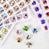 100pcs high-quality nail enhancement square diamond DIY jewelry accessories nail patch diamond crystal pointed bottom diamond 3