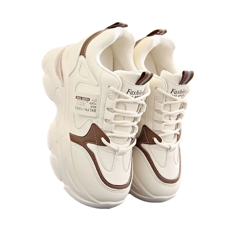 Large Size Autumn Fashion Breathable Lightweight Casual Comfortable Women's Shoes Versatile Thick Soled Women's Sports Shoes