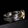 Retro Golden Star Ring For Men Punk Gothic Rock Hiphop Adjustable Ring Handmade Unisex Jewelry Bikers Accessories Lovers Gift 2