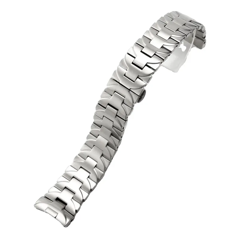 For Panerai PAM441 111 Watch Band Men's Steel Band Elbow Stainless Steel Butterfly Button Hand Watch Chain 24MM