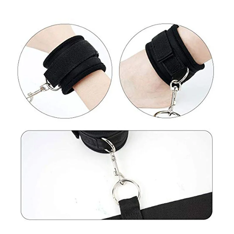 Sexual Bondage Restraints BDSM Bed Sex Toy Adjustable Handcuffs Wrist and Ankle Cuff Restraints Erotic Couple Games Gear Kit