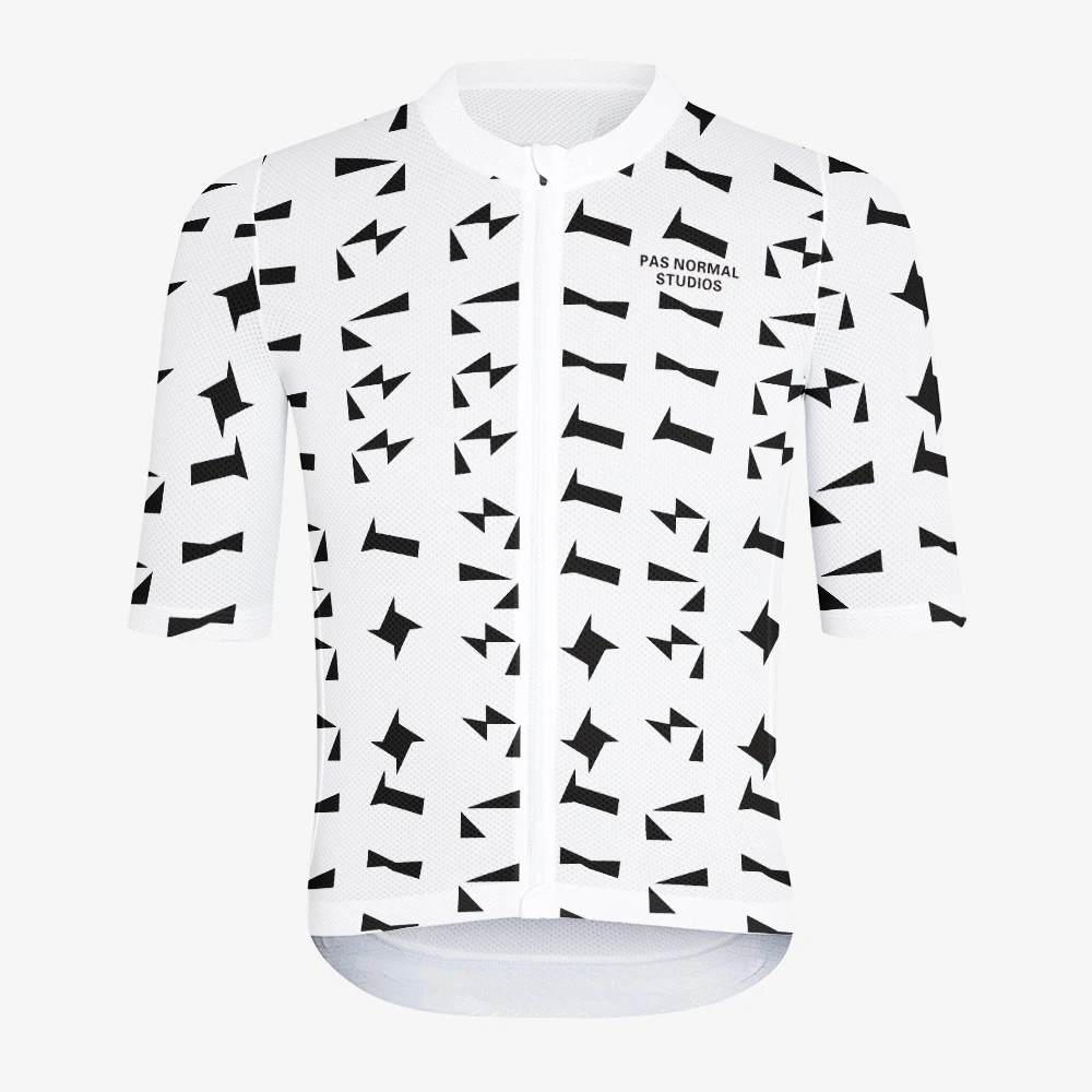 

PAS NORMAL STUDIOS Cycling High Quality White Blue Summer MEN Short Sleeve Cycling Maillot Ciclismo Hombre PNS NEW 사이클링 의류