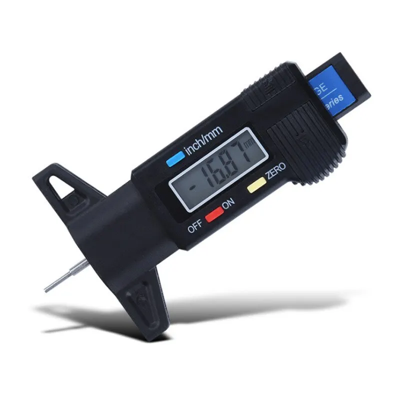  Digital Depth Gauge Caliper Tread Depth Gauge LCD Tire Tread Gauge For Car Tire 0-25mm Measurer Tool Caliper Repair Tools 1PC 