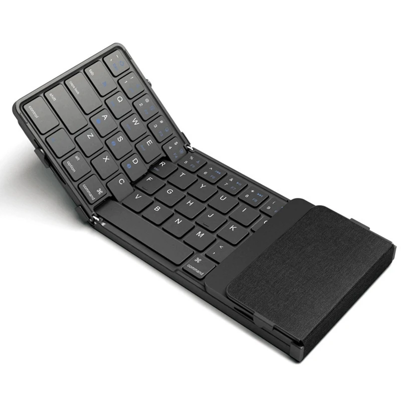 

1 PCS Foldable Bluetooth Keyboard Tri-Folding Wireless Keyboard Black ABS For Windows IOS Android