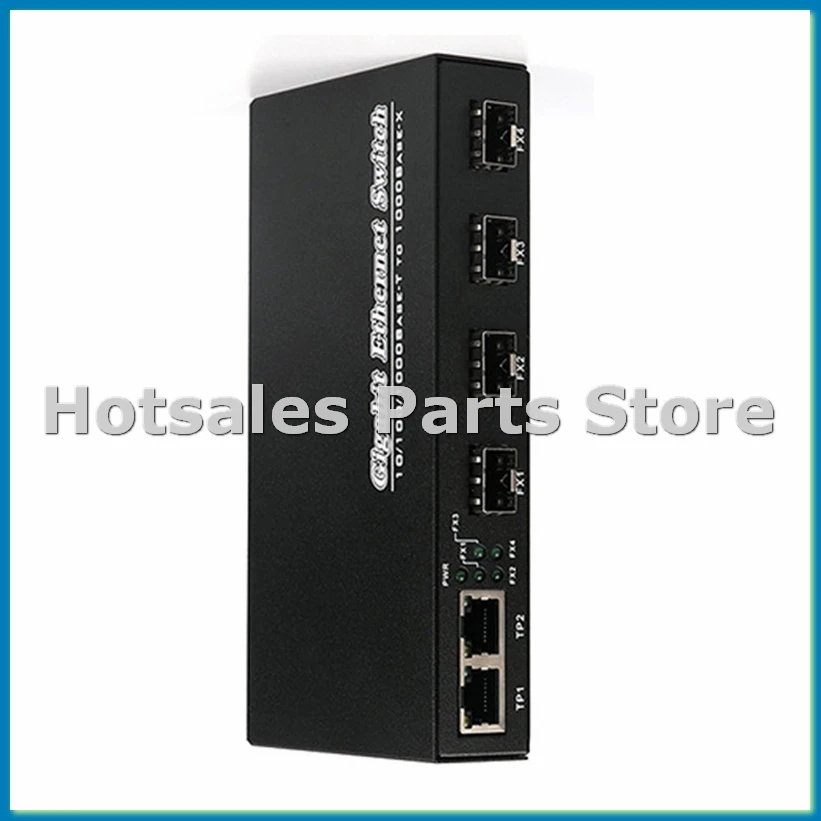 기가비트 SFP 미디어 컨버터 4 SFP - 2 RJ45 트랜시버 10/100/1000M 광섬유 스위치 EU PLUG-A86Z