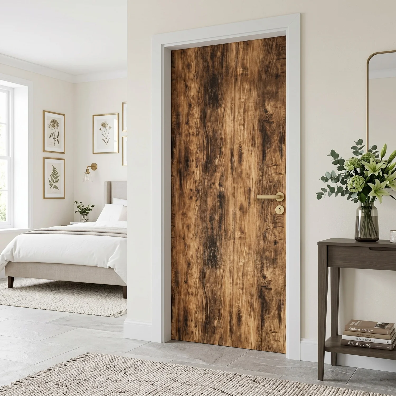 Waterproof Self-Adhesive Vinyl Wood Wallpaper Roll for Home Décor and Furniture Renovation
