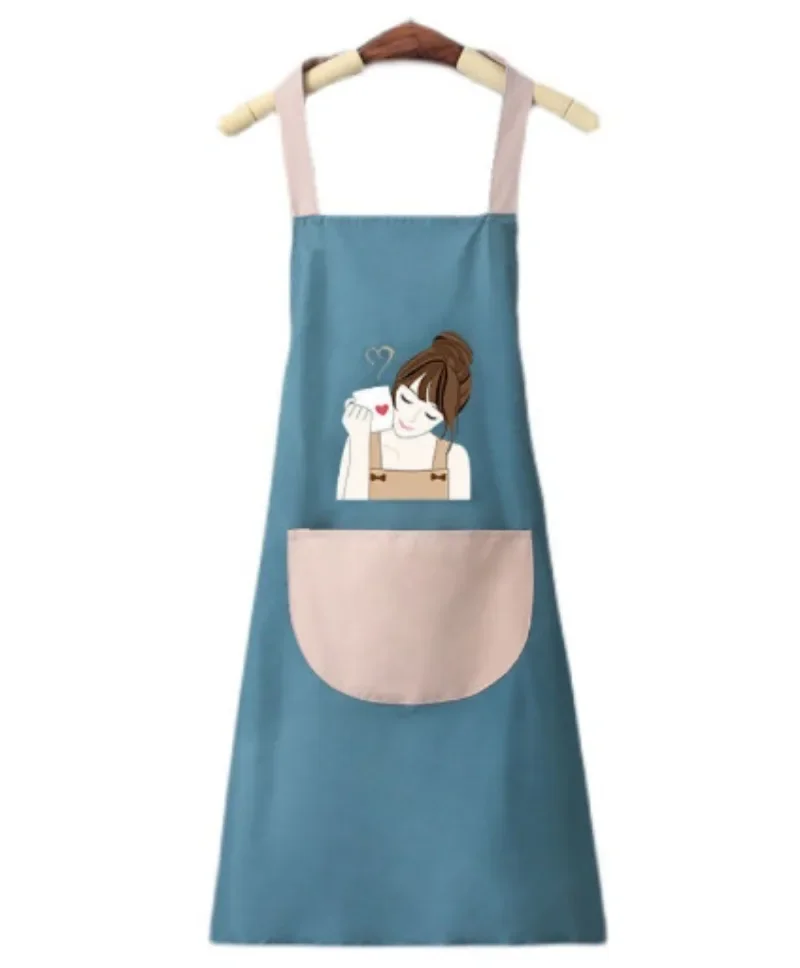 Oil-proof Waterproof Cartoon Apron Apron Waist Wipe Hand Sleeveless Aprons Household Cooking Tools Kitchen Cooking Accessories cooking apron