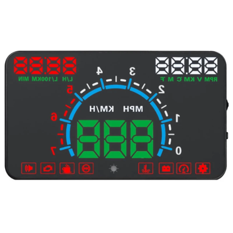 

Автомобильный монитор E350 HUD, проектор с Hud дисплеем для подключения и воспроизведения звука, превышение скорости, потребление топлива