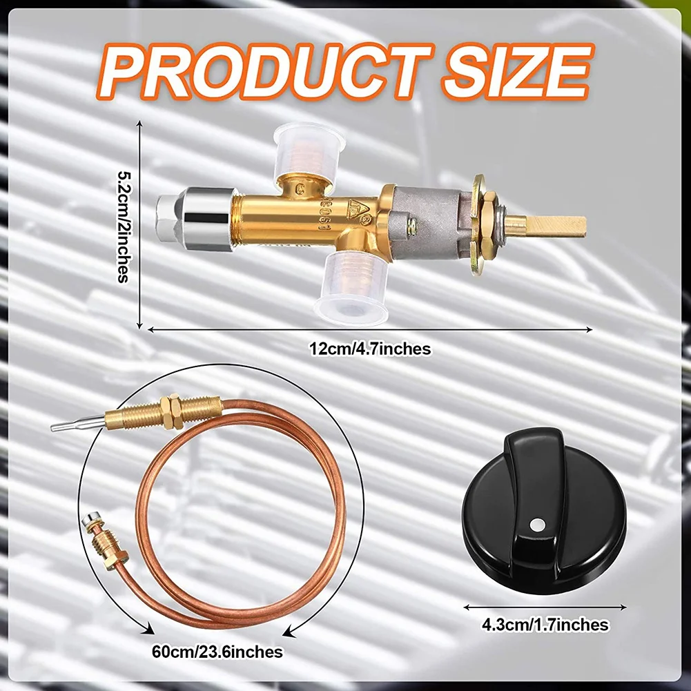 Low Pressure Gas LPG Fireplace Failure Safety Control Valve Kit Gas Heater Thermocouple Replacement