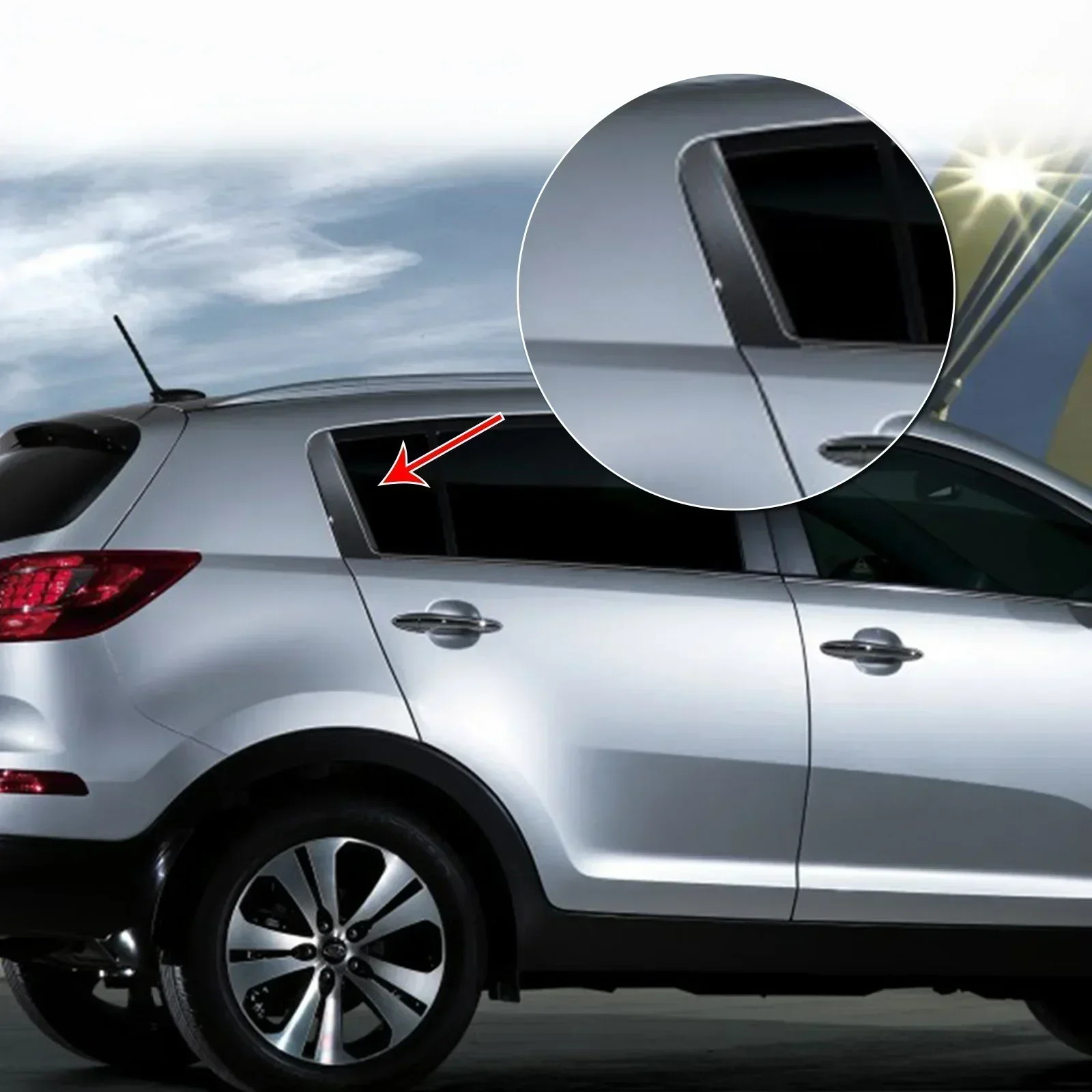 Car Outside Stylish Appearance Replacement R&L Door Pillar Molding For Kia Sportage 2011 2012 2013 2014 2015 83270-3W000