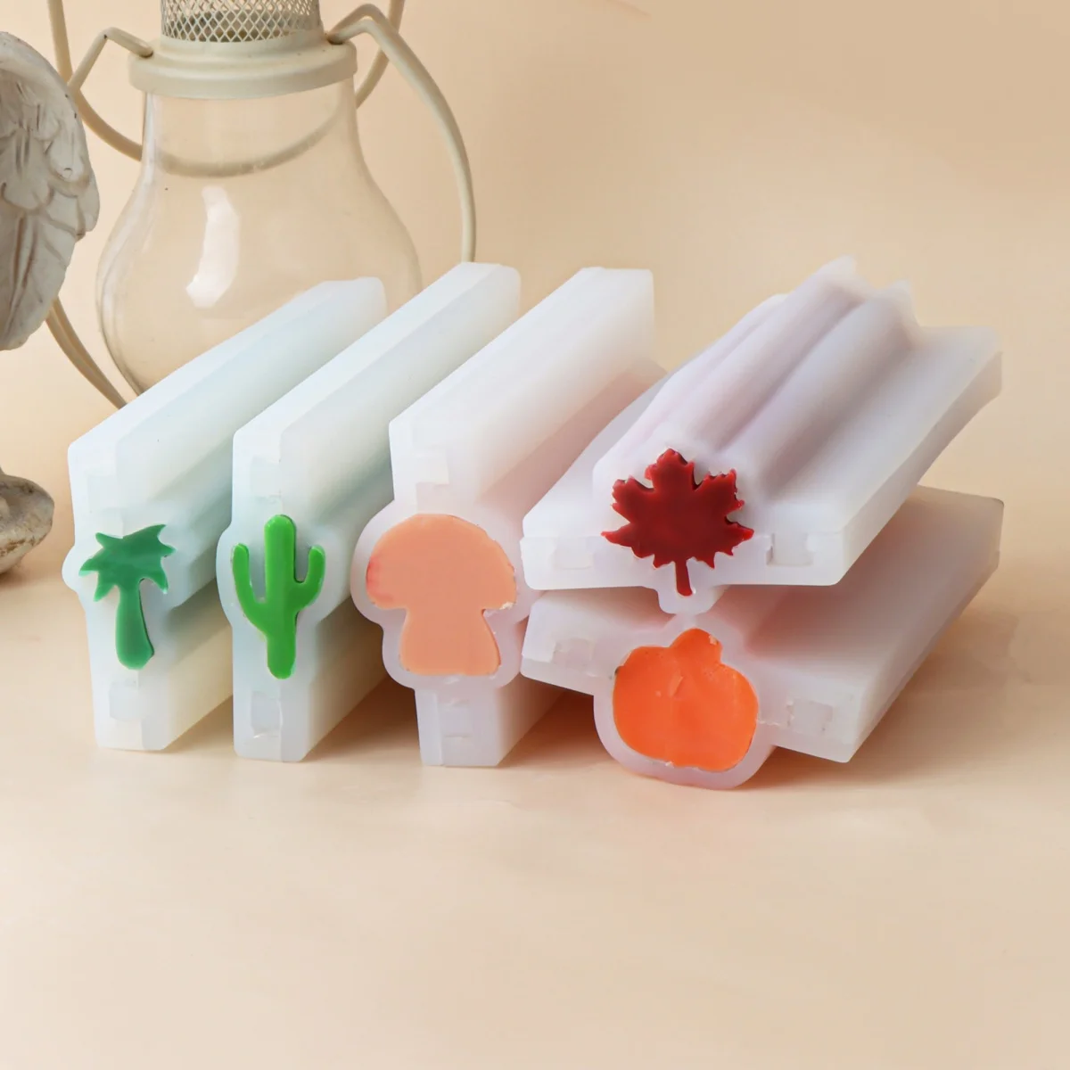 Tube Animal Soap Mold Rabbit Duck Shapes Candle Mold DIY Making Tool Handcraft 12cm Long silicone mold soap molds