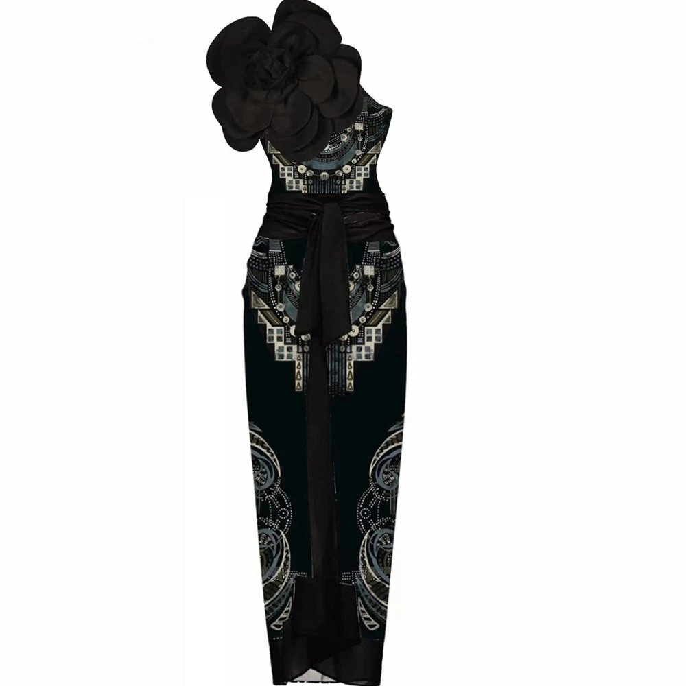 

Купальник-бикини женский с юбкой и оборками