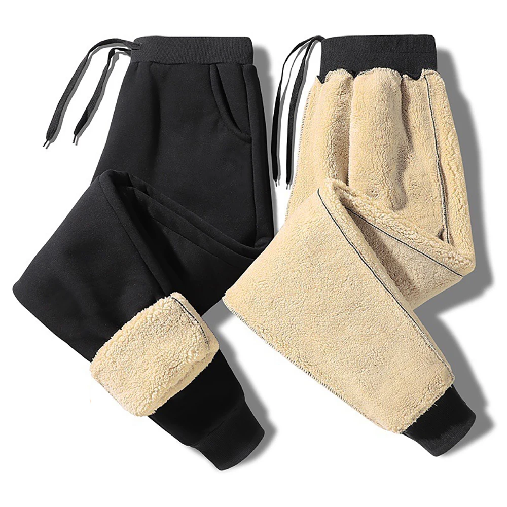 Pantalon De Jogging Homme - Polaire Thermique - Coton - Taille Normal - Coupe Droite - Hiver/Confort