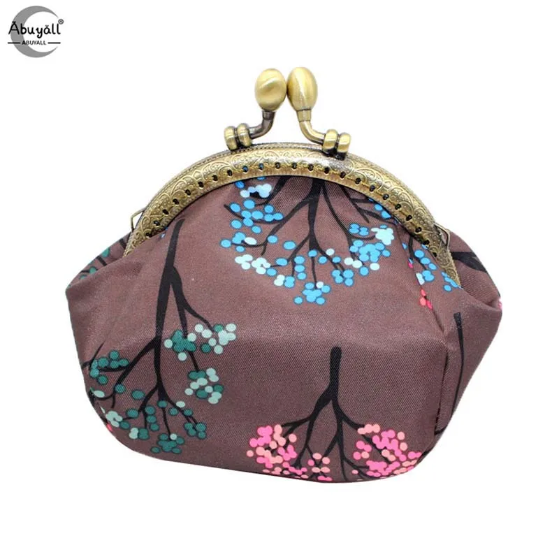 Floral Kiss Lock Wallet Women Buckle Coin Purse Clasp Change Pouch Lady  Clutch - AliExpress