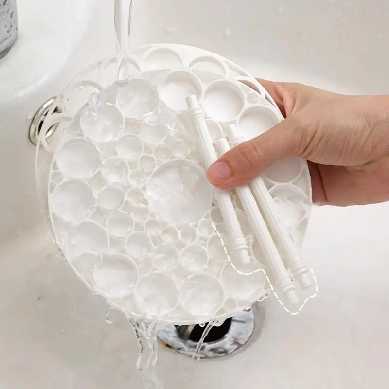 Makeup Brush Holder Organizer Makeup Brush Holder 45Hole Stand Brush Organizer Cosmetic Supplies Large Capacity Dustproof