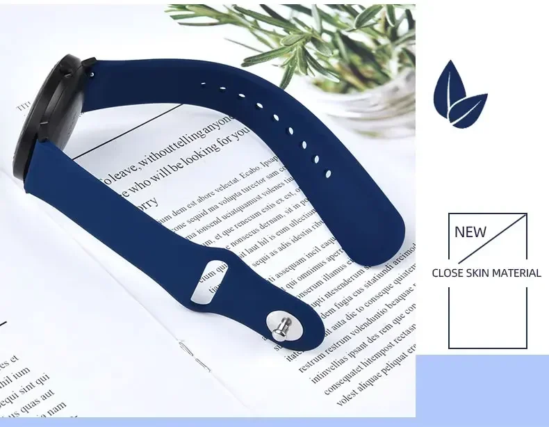 Silicone Sport Strap - 22mm Premium Smartwatch Band
