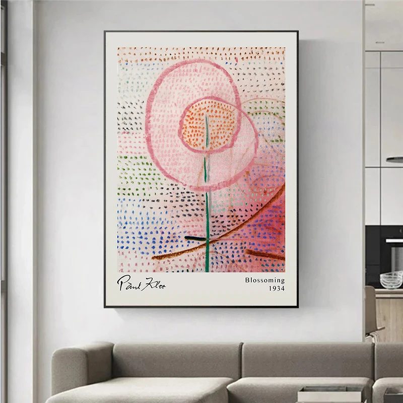 Paul Klee Artwork Exhibition Abstract Portrait Flower Posters and Prints Canvas Printing Wall Art Picture for Living Room Decor