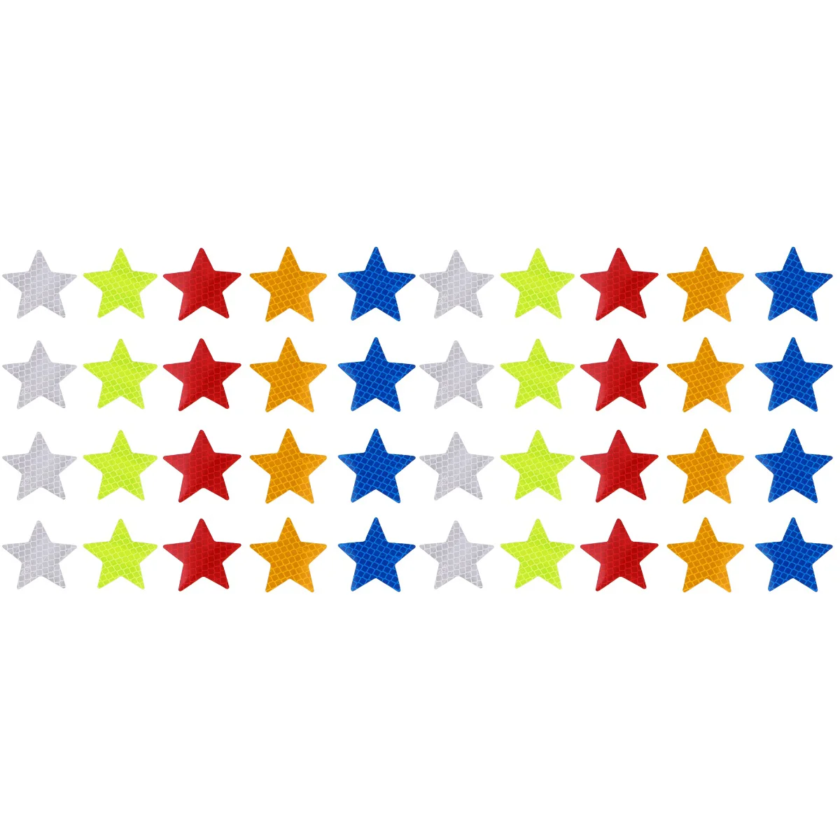 

10 Sets 30pcs Night Reflector Stickers Creative Reflective Paste for Car Bag (Fluorescent Yellow Yellow Red Blue and