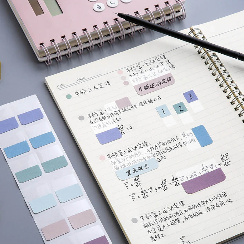 60Pcs-10-Colors-Fluorescent-Sticky-Note-Marked-Key-Points-Writable ...