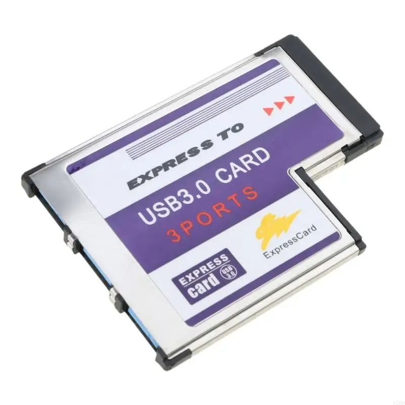 A2BD 54mm for Express Card 3 Port USB Adapter Expresscard for Laptop FL1100 Chip