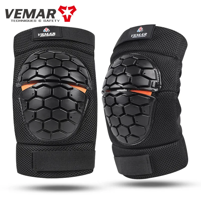 Vemar Motorcycle Knee Pads Breathable Motocross Racing CE Protective Gear PVC Shell Moto Protector Motorbike Riding Elbow Guards