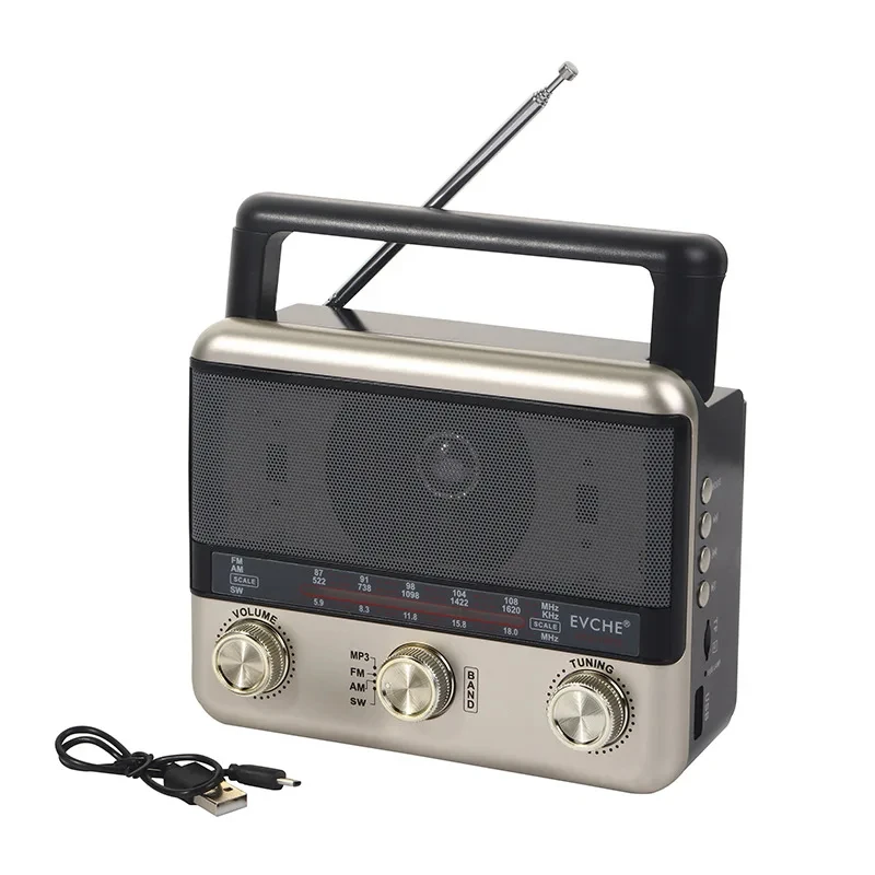 Portable Shortwave Radio, AM FM SW Transistor Radio with Best Reception,  Battery Operated or AC Power, Big Speaker, Bluetooth Connection, Earphone  Jack USB TF Card AUX Input, for Senior(Gray) : : Computers