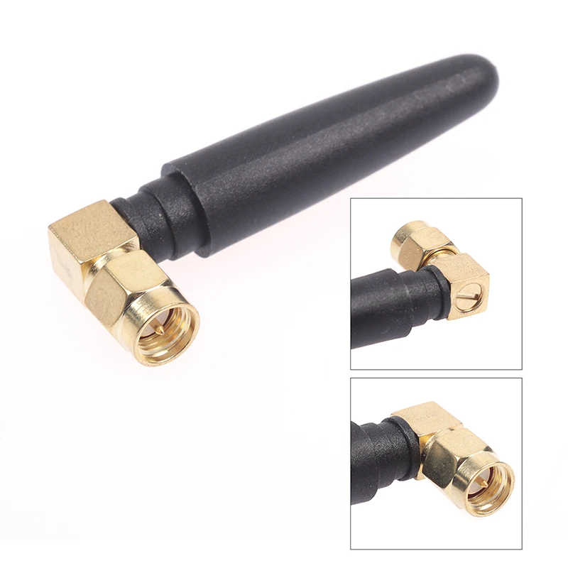 

2.4G WIFI Bluetooth Radio Antenna 2.5DB Gain SMA Male Plug Connector Right Angle Car Antenna