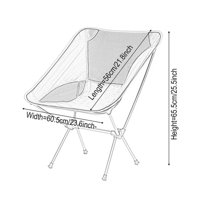  Sillas de camping plegables, silla de camping, silla de  campamento, silla plegable portátil para exteriores, silla de pesca,  taburete de ocio, playa, sala de estar, silla de luna, silla plegable al