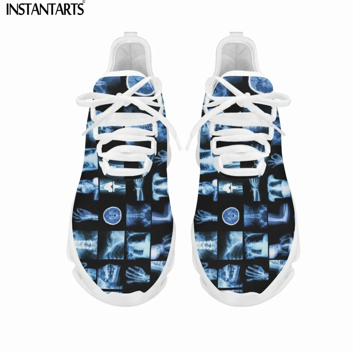Fashion Mesh Sneakers Shoes Radiologic Technologist Blue Print Women Lightweight Flats Footwear Zapatillas Hombre