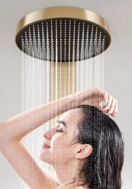 ชุดฝักบัวติดผนังพร้อมหน้าจอ LED แสดงอุณหภูมิแบบดิจิตอล แผงฝักบัวสแตนเลส 6