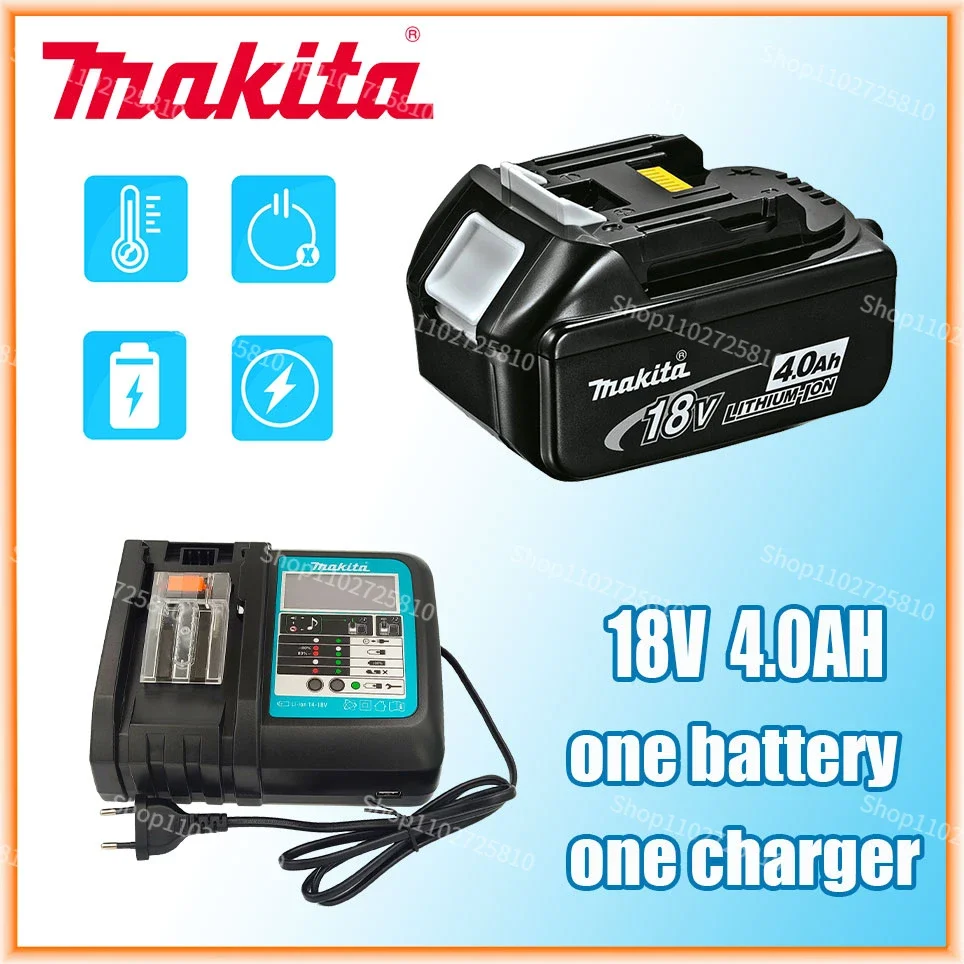 

Makita 100% Original 18V 4.0Ah With LED Lithium-ion Replacement BL1860B BL1860 BL1850 Makita Rechargeable Power Tool Battery