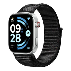 Smartwatch Sport Nylon Loop Replacement Strap - Universal Accessory Bracelet for Mi band 9 pro (Black)