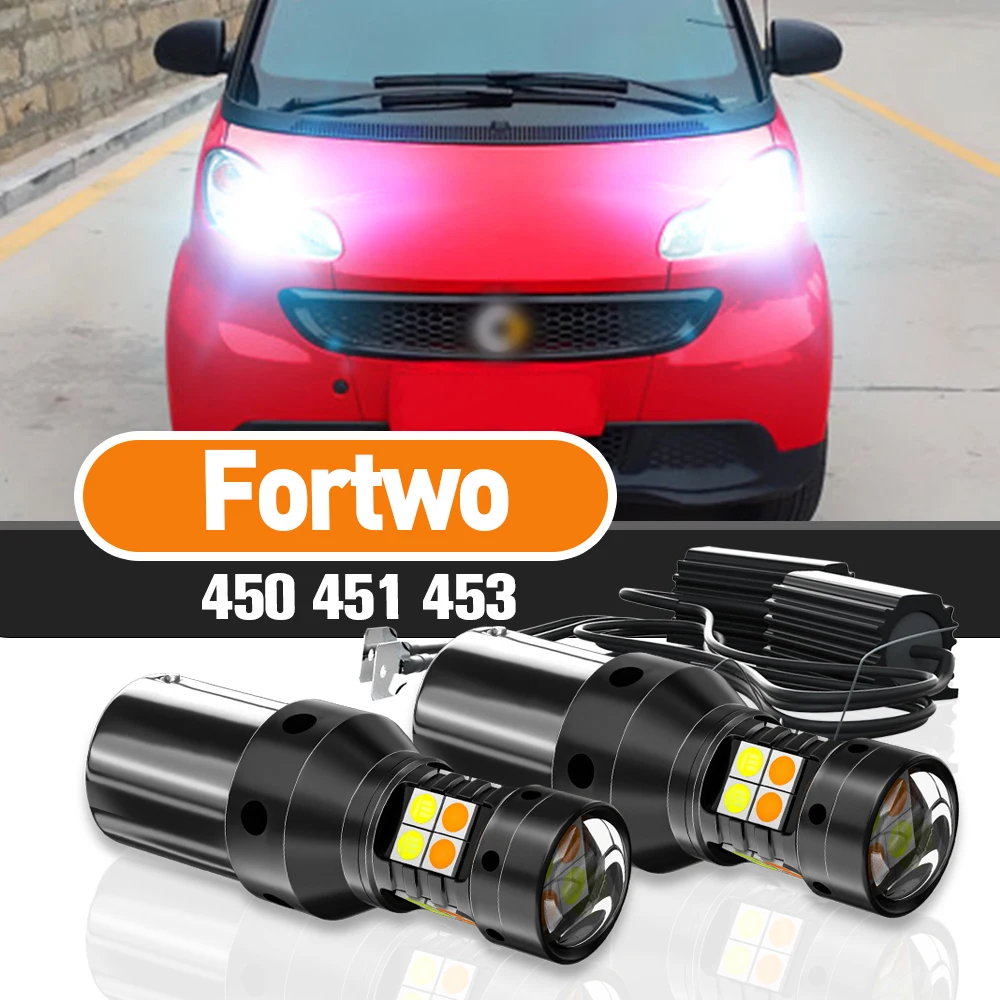 

Dual Mode Turn Signal+Daytime Running Light DRL For Smart Fortwo MK1 450 MK2 451 MK3 453 1998-2019 Canbus 2pcs LED Lamp