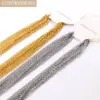 LUXUKISSKIDS Stainless Steel Chains DIY Jewelry Making O-Chain Necklace 10pcs/Lots 1.5/2MM Woman Accessories Choker 18K Golden