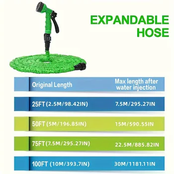 25FT-100FT Expandable Garden Watering Hose High Pressure Car Wash Magic Flexible Water Hose Jardin Irrigation Cleaning Tools 4