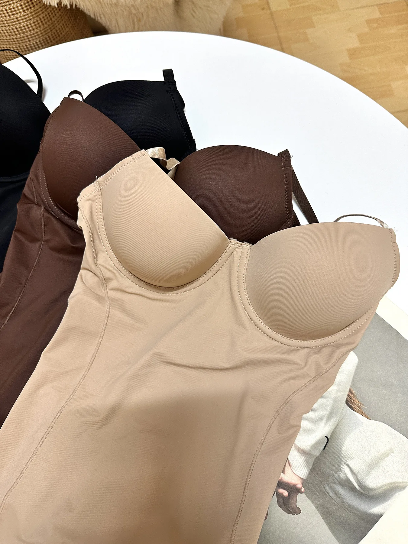 Body moldeador mujer sin costuras encaje control de abdomen_voghion.com