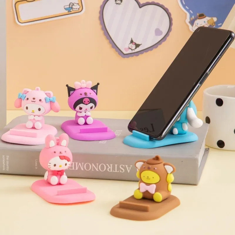 

Новый милый держатель Hello Kitty в стиле аниме, милая мультяшная модная настольная декоративная подвеска Kuromi Sanrio, подарки, игрушки