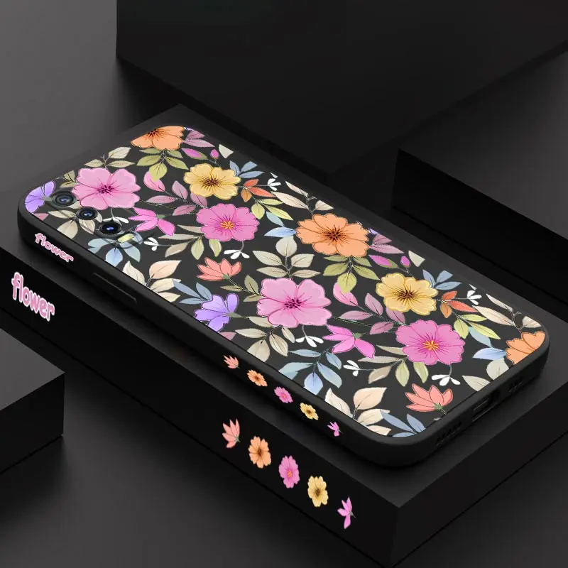 Colorful Flower Silicone Phone Case Cover