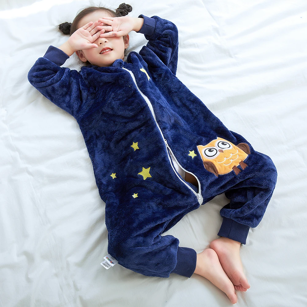 Boys Girls Sleeping Bag Kids Toddlers 0 to 1 2 3 4 5 6 Years Winter Onesie Children Pijamas Infantil Owl Halloween Pajamas
