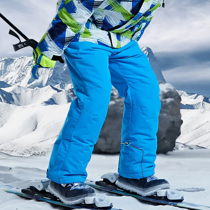 Ski Pants Boys Girls Thicken Warm Snow Pants Kids Outdoor Sports Snowboarding Breathable Strap Trousers Clothing Winter Trousers