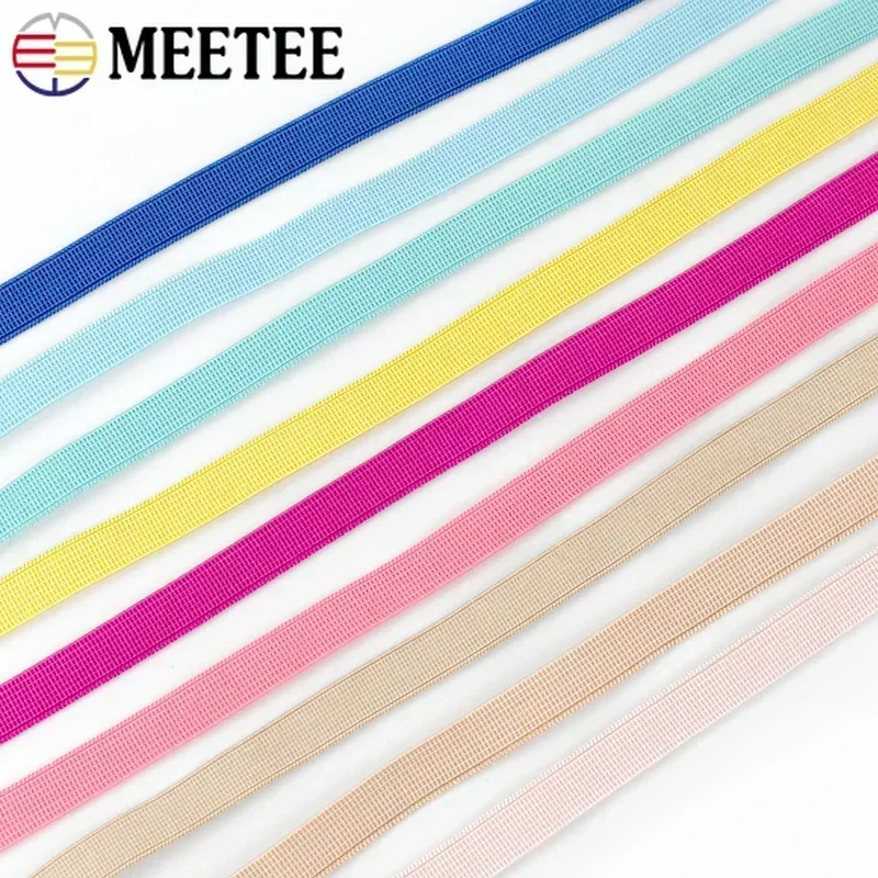 5/10/20M 10mm Non-slip Elastic Bands for Underwear Bra Silicone Strap Rubber Stretch Ribbon DIY Garment Sewing Accessories