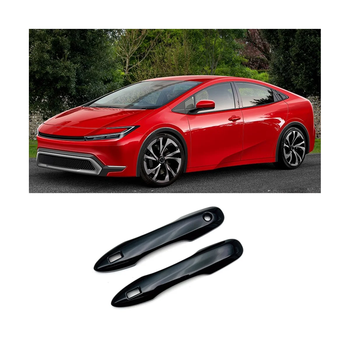 

Защитная крышка для наружной дверной ручки Toyota Prius 60 2023, Аксессуары для автомобилей, черный АБС