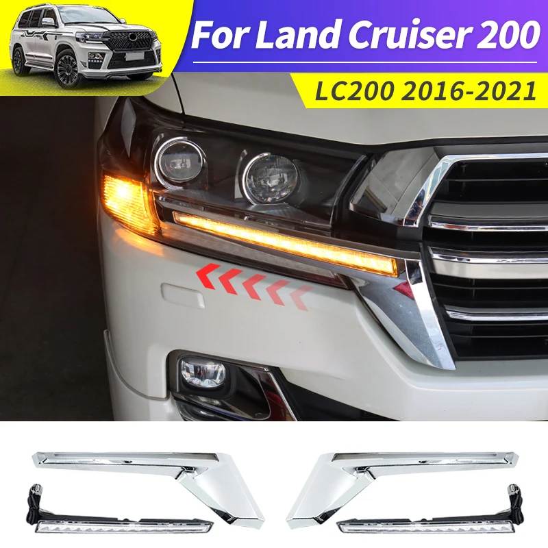 2016-2021 랜드 크루저 200 턴 시그널 램프, 높은 장착 흐르는 형광등 LC200 Led 수정 액세서리