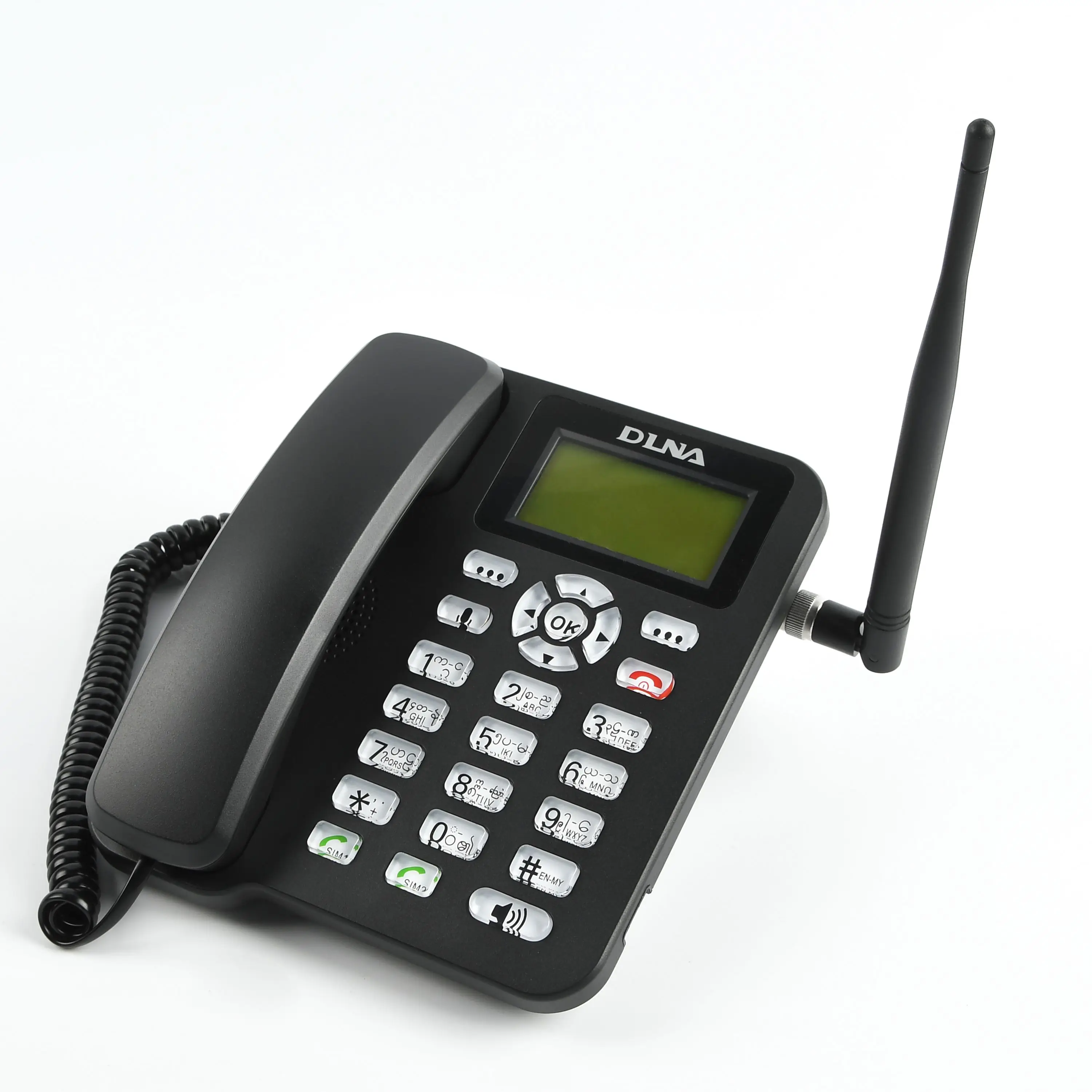 GSM Fixed Wireless Phone Dual SIM Card Big LCD Display For Office Home Remote Area Use