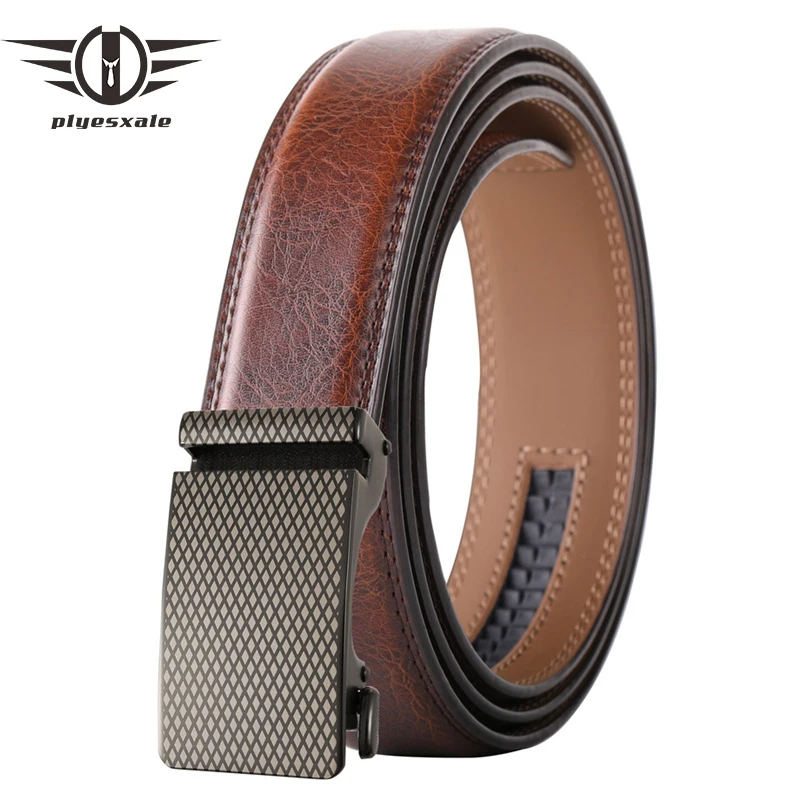 

Plyesxale Famous Brand Belt Men Top Quality Genuine Luxury Leather Belts For Men Strap Male Automatic Buckle Designer Belt B692