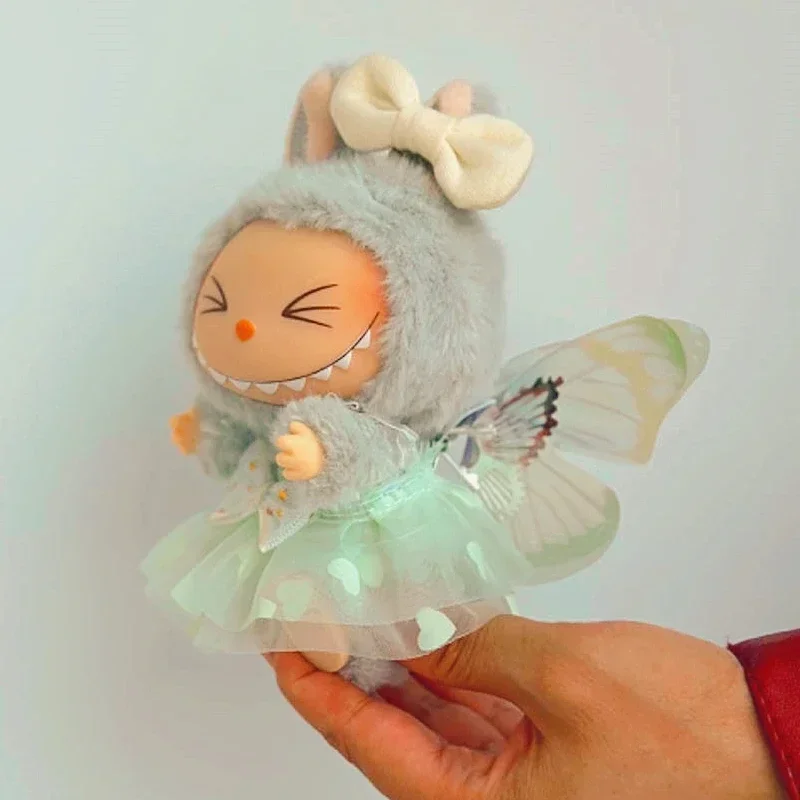 Mini Plush Doll Bow Princess Dress - Deluxe Outfit Accessories Gift Set