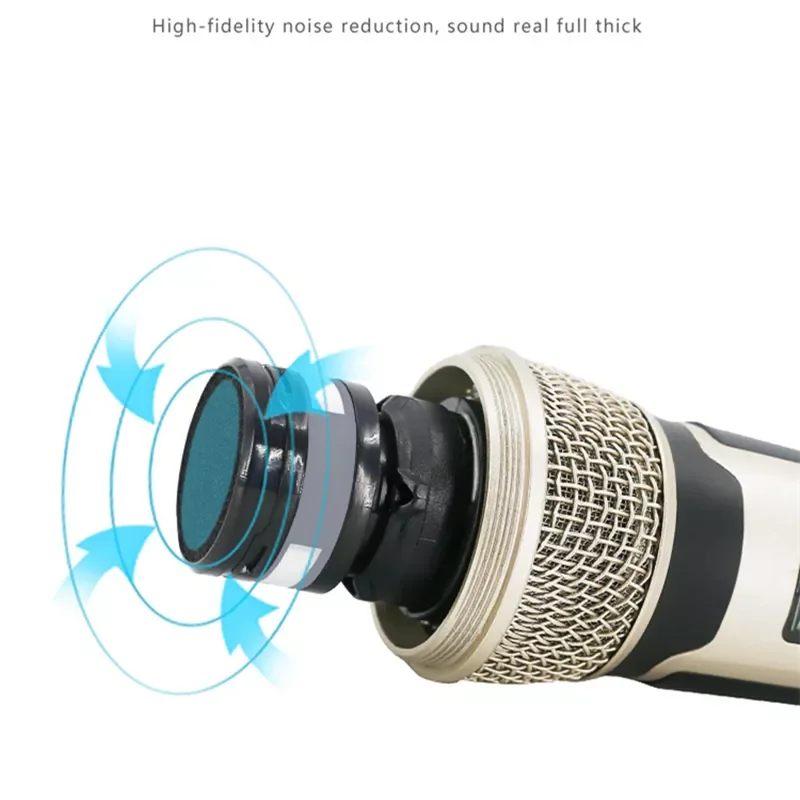 Wireless Karaoke Microphone Dynamic UHF Home Studio Recording for Computer Audio Professional DJ Speaker Conference Mic Recharge